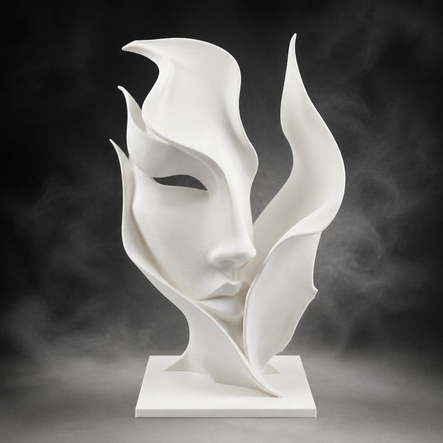 Abstract Face Sculpture – Minimalist Modern Home Decor