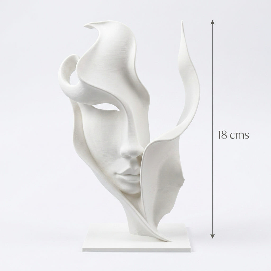 Abstract Face Sculpture – Minimalist Modern Home Decor