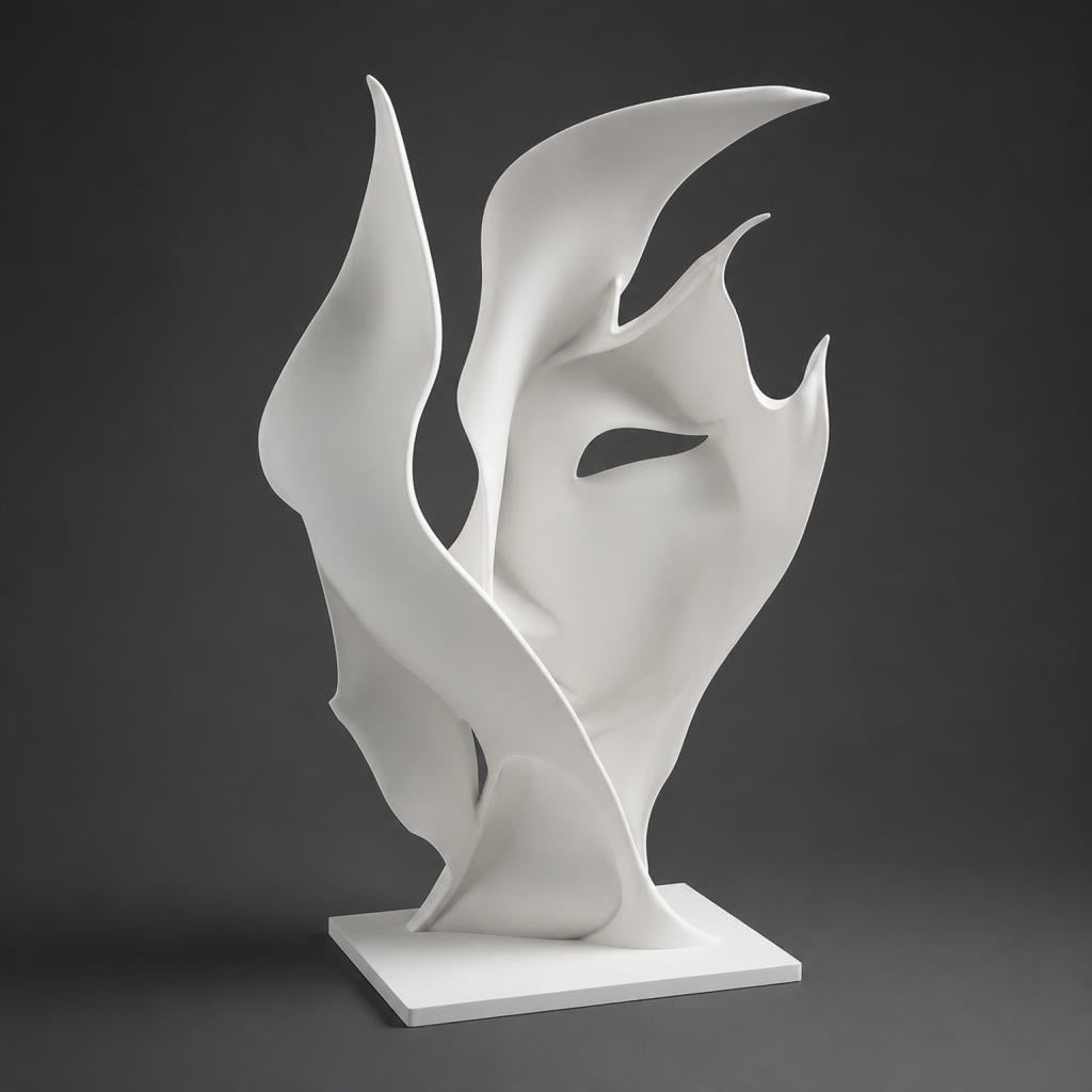 Abstract Face Sculpture – Minimalist Modern Home Decor