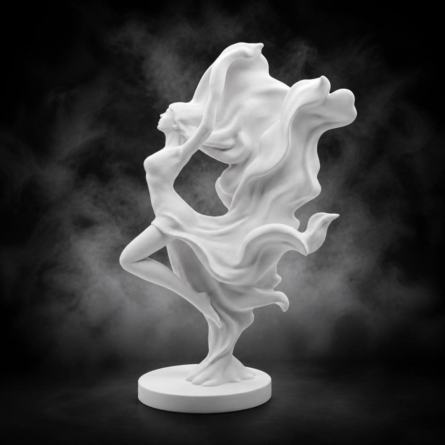 Elegant Fluid Female Silhouette Statue – Modern Minimalist Home Decor (17cm)